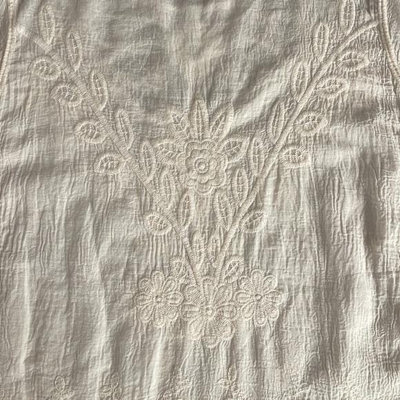 Beautiful Vintage Embroidered 100% Cotton Top unbranded L - Picture 3 of 11